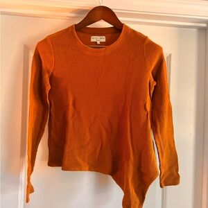 Madewell Textured Orange Knit Top